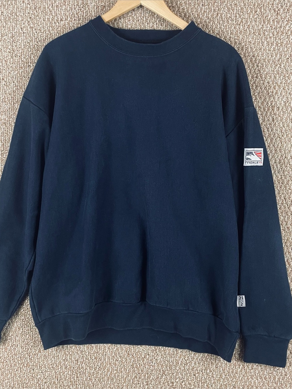 Tyndale FR Crewneck Sweatshirt XL Navy Pullover Heavyweight Fire Resistant E123